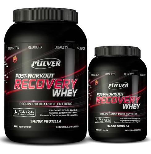 2 Recovery Whey 800 Grs Pulver Con Turina Creatina Glutamina