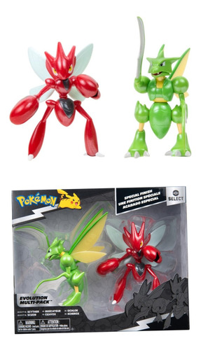 Set Figuras Pokémon Scyther Original 
