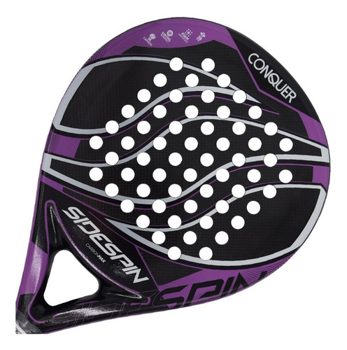 Imagen 4 de 6 de Paleta Padel Side Spin Conquer Foam Full Carbon