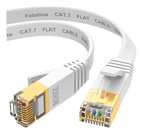 Imagen 1 de 6 de Cable De Red Ethernet Internet 10 Metros Rj45 Cat 7 Plano