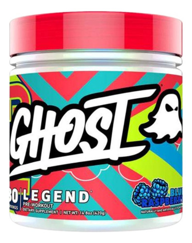 Suplemento En Polvo Ghost  Ghost Pre Work Out Pre Entrenamiento Sabor Blue Raspberry En Bote De 1ml 30 Un