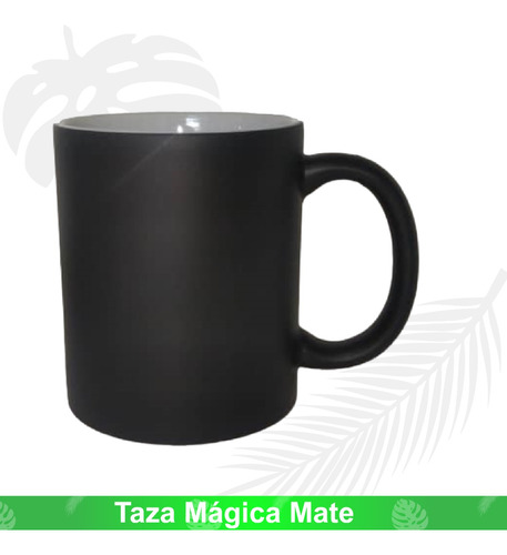 Tazas Mágicas Mate Negra De Cerámica