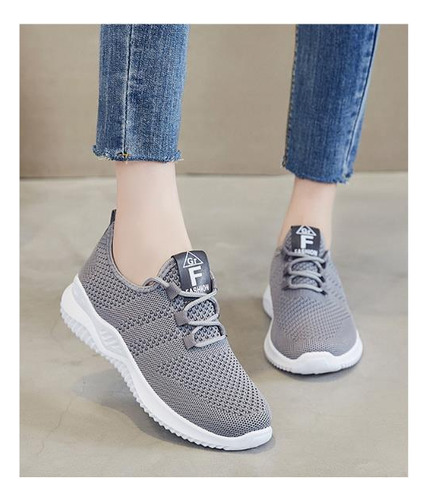 Zapatillas Deportivas Transpirables Suela Blanda Para Mujer
