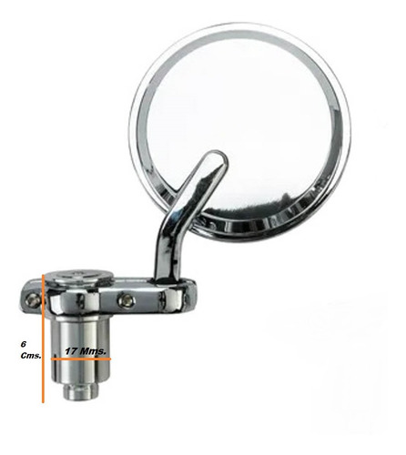 Imagen 2 de 7 de Espejos Redondos Bar End Para Moto Cafe Racer Y Otras