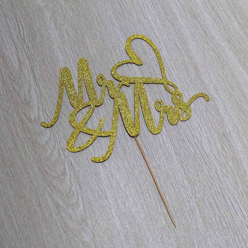 Mr And Mrs Cake Topper - Boda, Compromiso, Aniversario De Bo