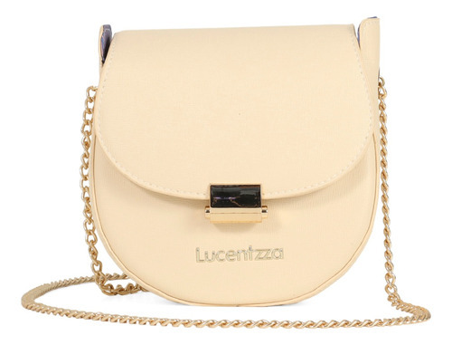 Bolsa Crossbody Para Mujer Lucentzza Forma Circular Color Beige