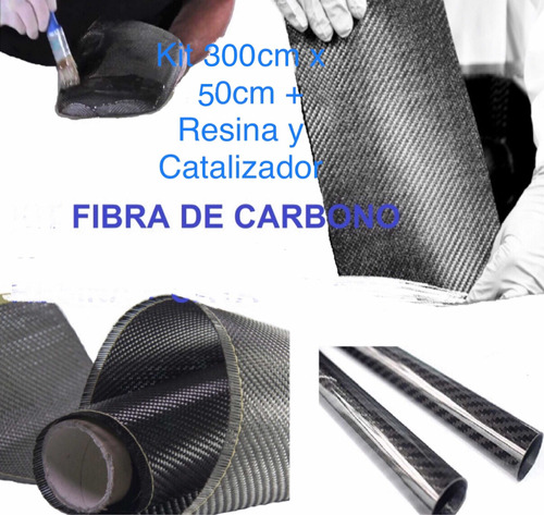 Kit Fibra De Carbono 150cm X 50 Cm