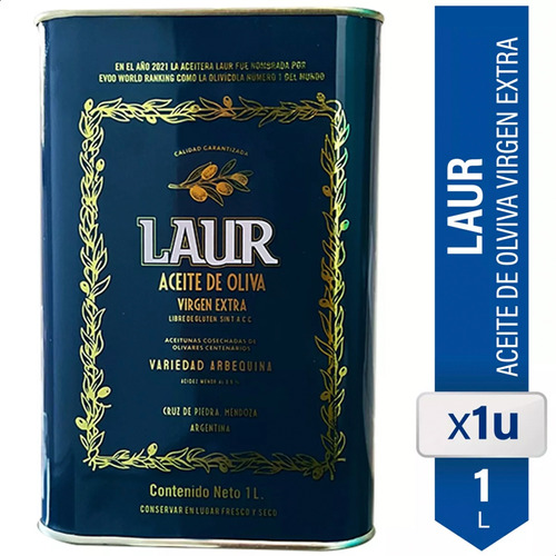 Aceite De Oliva Laur Extra Virgen Variedad Arbequina Premium