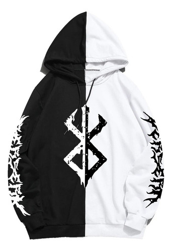 Cc Sudadera Con Capucha Manga Estampada Para Mujer Y