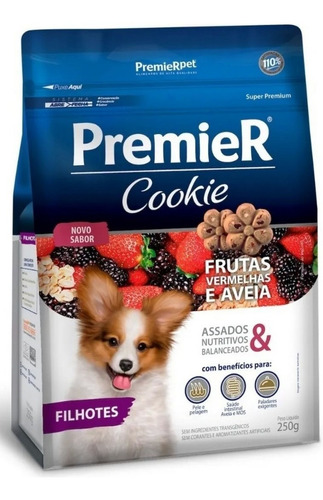 Premier Cookie Caes Filhote Frutas Vermelhas 250g