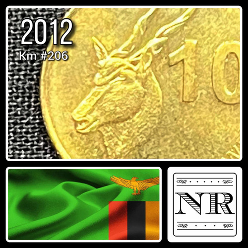Zambia - 10 Ngwee - Año 2012 - Km #206 - Gacela