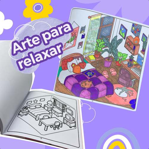 Caderno Pintura Bold-easy Vol 1 Cute & Cute Ambientes