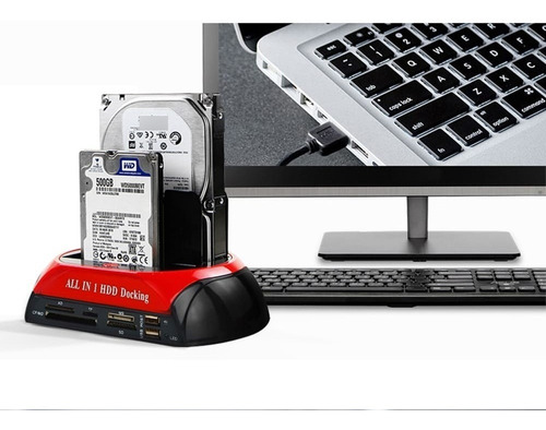 Imagen 5 de 5 de Base Docking Disco Duro 2.5 3.5' Sata Hdd Ssd Usb Fast