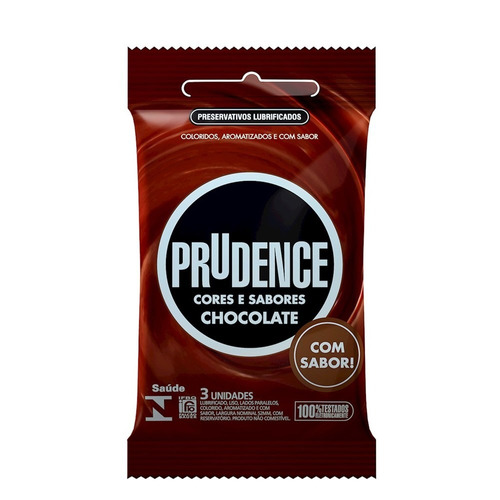 Preservativo Sabor Chocolate Prudence Camisinha Sexo 03 Unid