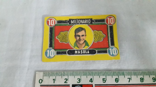 Figurinha Milionário - Jogador Masola Nº 10 - Anos 60