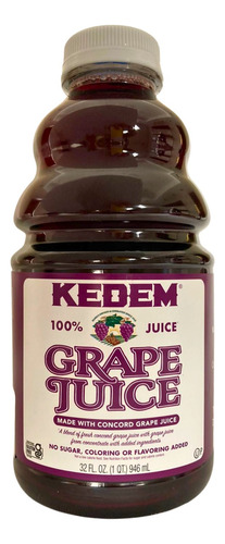 Jugo De Uva Kedem Kosher Natural 946 Ml - Pesaj