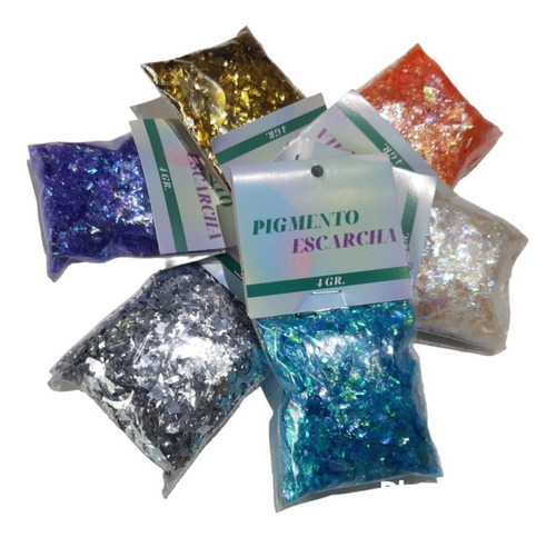 Kit X 6 Pigmentos Mix Escarchas Tornasol Doctor Glitter