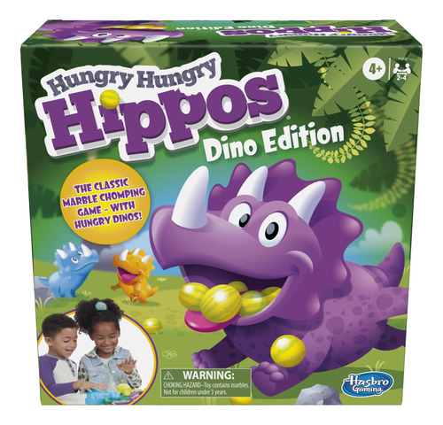 Hungry Hungry Hippos Juego De Mesa, Edición Dinosaurio Par.