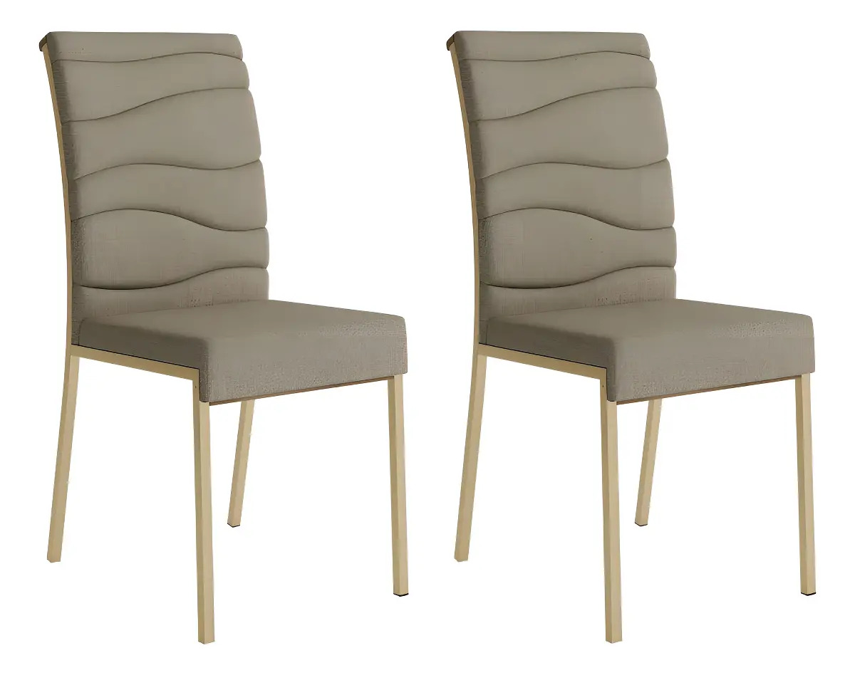Cadeira Duna Carraro Bamboo C/ Dourado Dourado