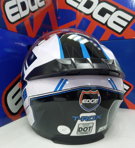 Casco Ibiza T-rox Semi Integral Doble Visor Blanco Edge L