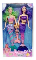Comprar Muñecas Sirenas Articuladas X3 Con Luz Aixier Mermaid