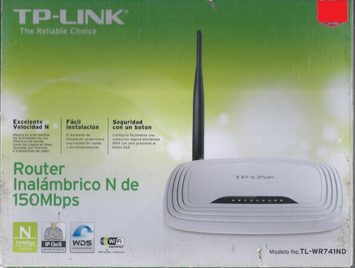 Router Inalámbrico D 150 Mbps Tp-link Mod Tl-wr741nd 2.4 Ghz