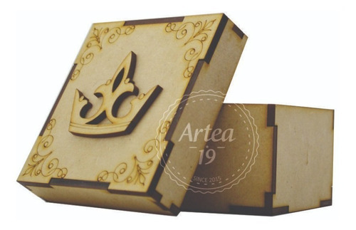 25pzs Caja De Madera Coronita Para Princesas 15 Años Art2760