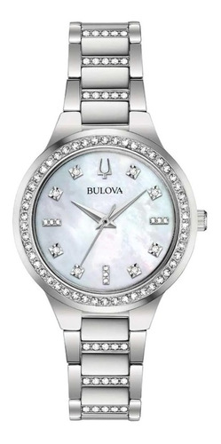 Reloj Bulova Dama Diamantes Box Set 96x147 + Collar Plata