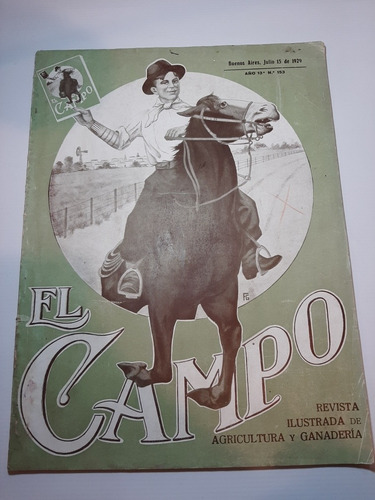 Antigua Revista El Campo N° 153 1929 Ro 1194