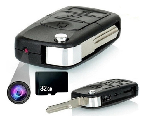 Camera Espiã Z25+ 32gb Chave Canivete Carro Filmadora Escuta Cor Preto