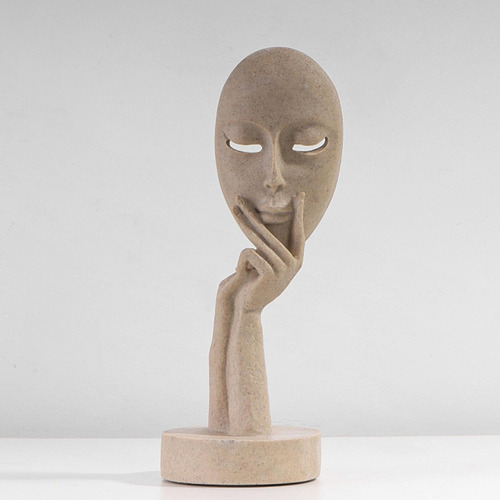 Estatua De Pensador Abstracto, Figura De Resina, Figura