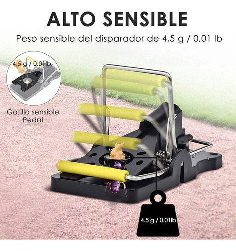 Trampa De Asesino Para Ratones Del Receptor Rápido 6pcs