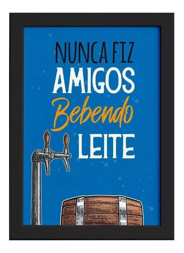 Marco para citas Friends Drinking, marco negro, 33 x 43 cm