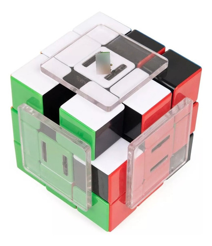 Rubik's Slide, Cubo Avanzado De 3 X 3 Pulgadas, Clsico Color De La Estructura Blanco