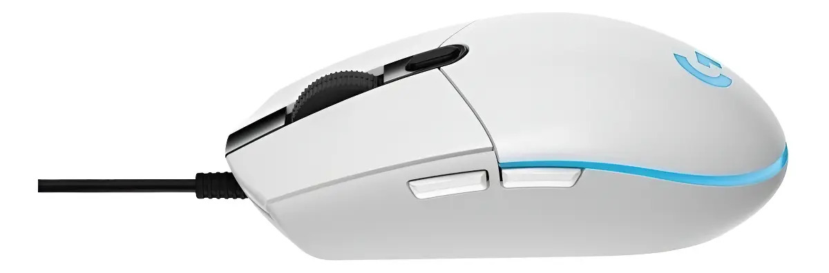 Mouse Gamer Logitech G203 White con Sensor HERO y 8000 DPI