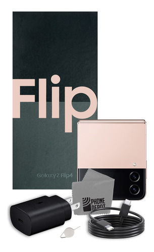 Samsung Galaxy Z Flip 4 128gb Oro Rosa Con Caja Original + Protector (Reacondicionado)