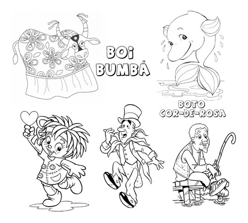 Desenhos Folclore Sítio Do Picapau Colorir 60 Folha Solta A4