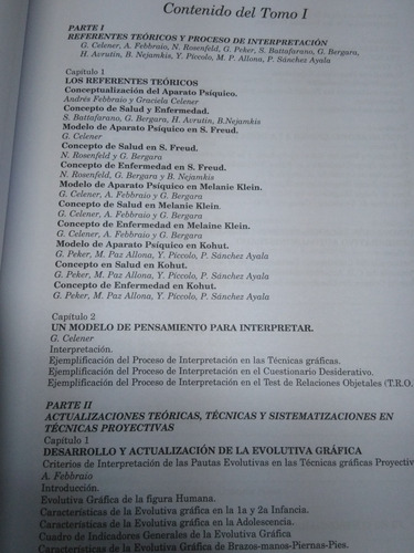 Imagen 4 de 9 de Técnicas Proyectivas Tomo 1 Y 2 Celener. Nuevos -LG-