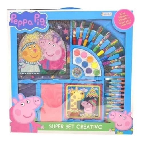 Super Set Creativo Peppa Pig + Stickers Original+ Packaging!