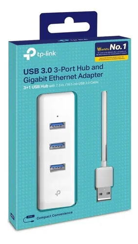 Adaptador Tp-link Ue330 Usb A Rj45 Red Gigabit + Hub Usb 3.0