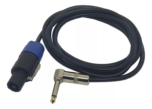 Cabo Para Caixa De Som Speakon Macho X P10 90 Graus Mono 2mt