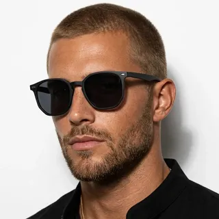Óculos De Sol Hexagonal Premium Proteção Uv400 Flexivel Moda Vintage Kit Case Brinde Tendencia Cacife Brand Acetato Italiano