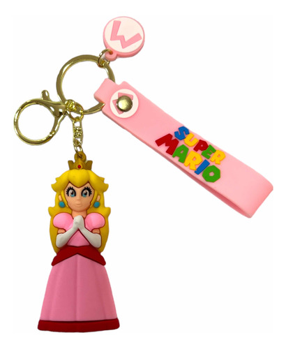 Llavero Princesa Peach Super Mario Bros X 1 De Pvc Unicas