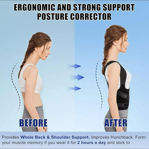 Corrector Postural Faja Ajustable Espalda Mujer 3xl