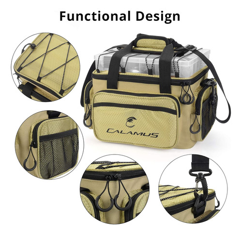 Bolso De Almacenamiento Calamus P/ Aparejos De Pesca, Caqui