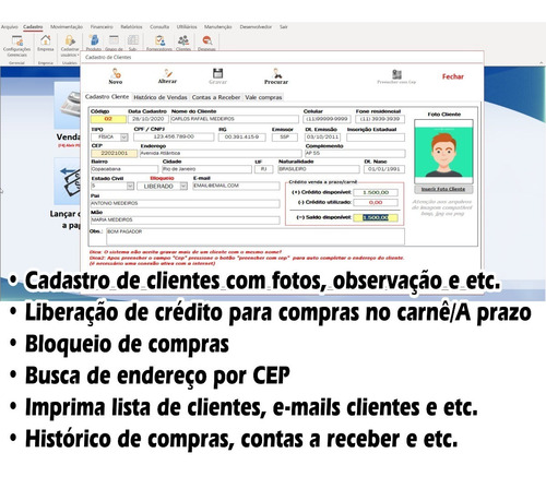 Imagem 5 de 10 de Sistema Vendas, Controle De Estoque, Caixa, Pdv, Clientes, Vendas A Prazo E Carnê, Smb Store, Completo, Promoção!