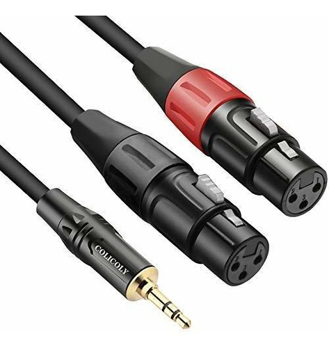 Colicoly Cable Estéreo Trs Doble Xlr Hembra A 0.138 in, Mini