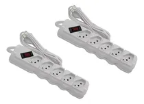 Comprar Kit 2 Filtros De Linha 5 Tomadas Chave Ligau002Fdesliga Ilumi
