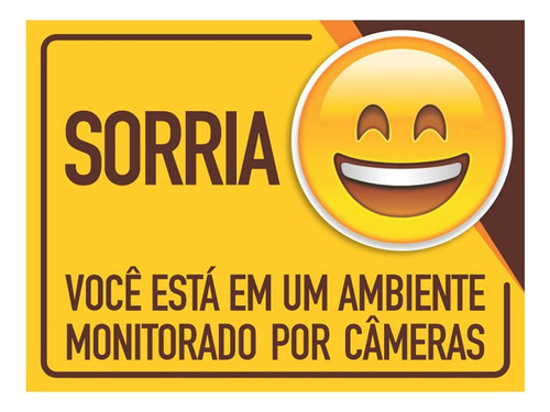 Adesivo Sorria Você Esta Sendo Filmado 20x15cm - 5 Unidade