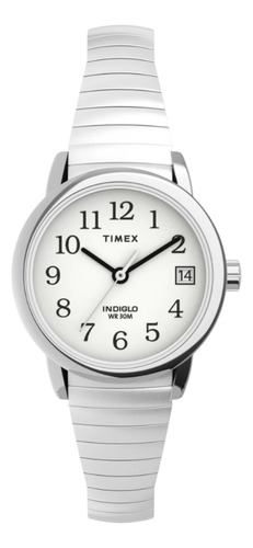Reloj Timex Mujer Correa Extensible Easy Reader De 25mm Plateado